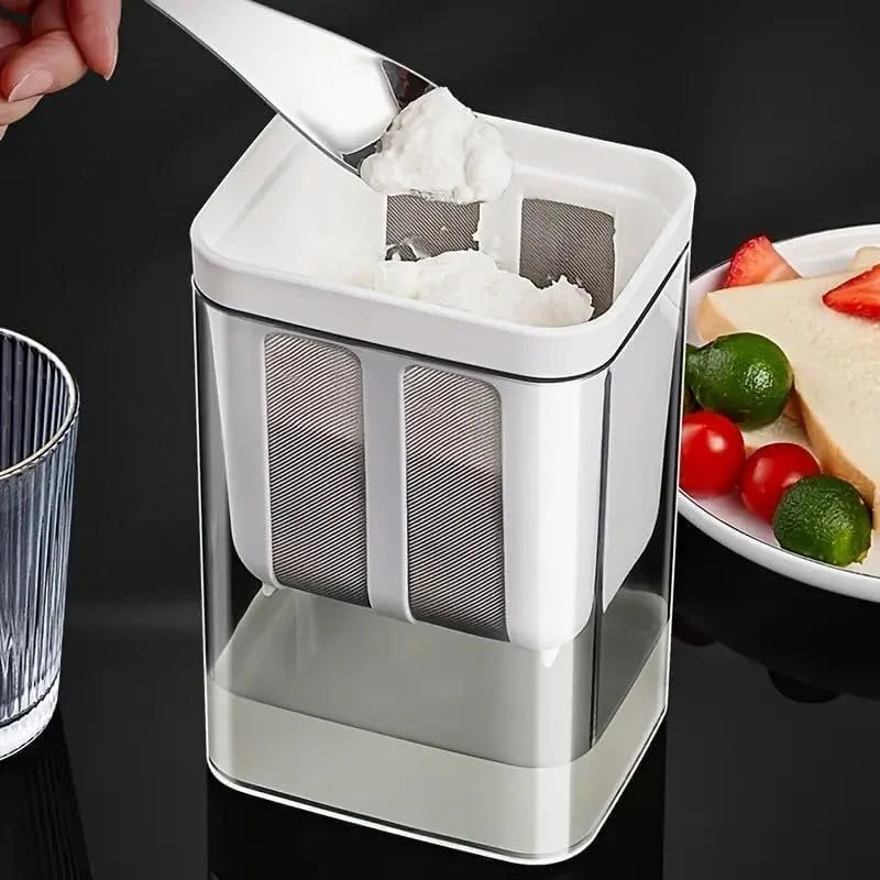 Greek Yogurt & Curd Maker - 1100ml Fine Mesh Strainer with Lid